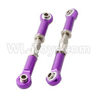 HSP 94188 spare parts-166617 166017 106017 (06016 08042)-07 Upgrade Aluminum Front or Rear Servo Link Rod(2pcs)-Purple,Upgrade HSP 94188 RC Car Truck Parts,Upgrade HSP 1:10 RC Truck Spare parts Accessories,HSP 94188 Upgrade Parts
